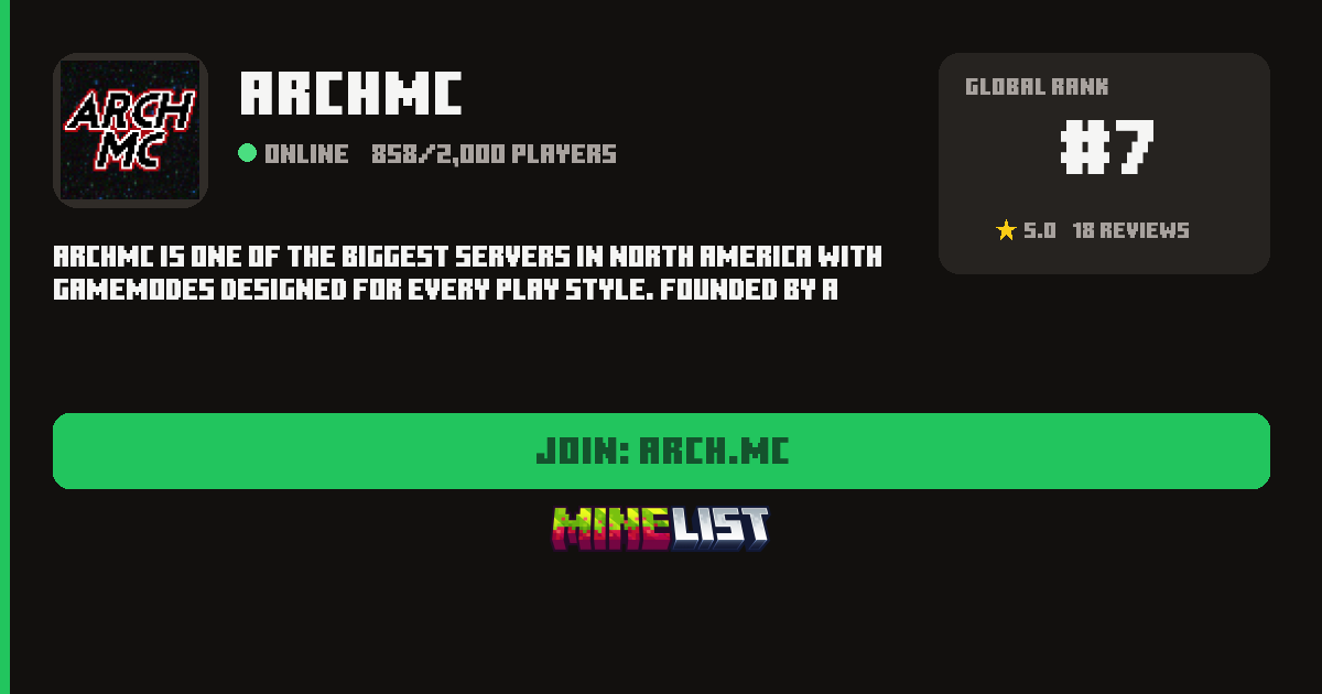 Vote for ArchMC - Server List