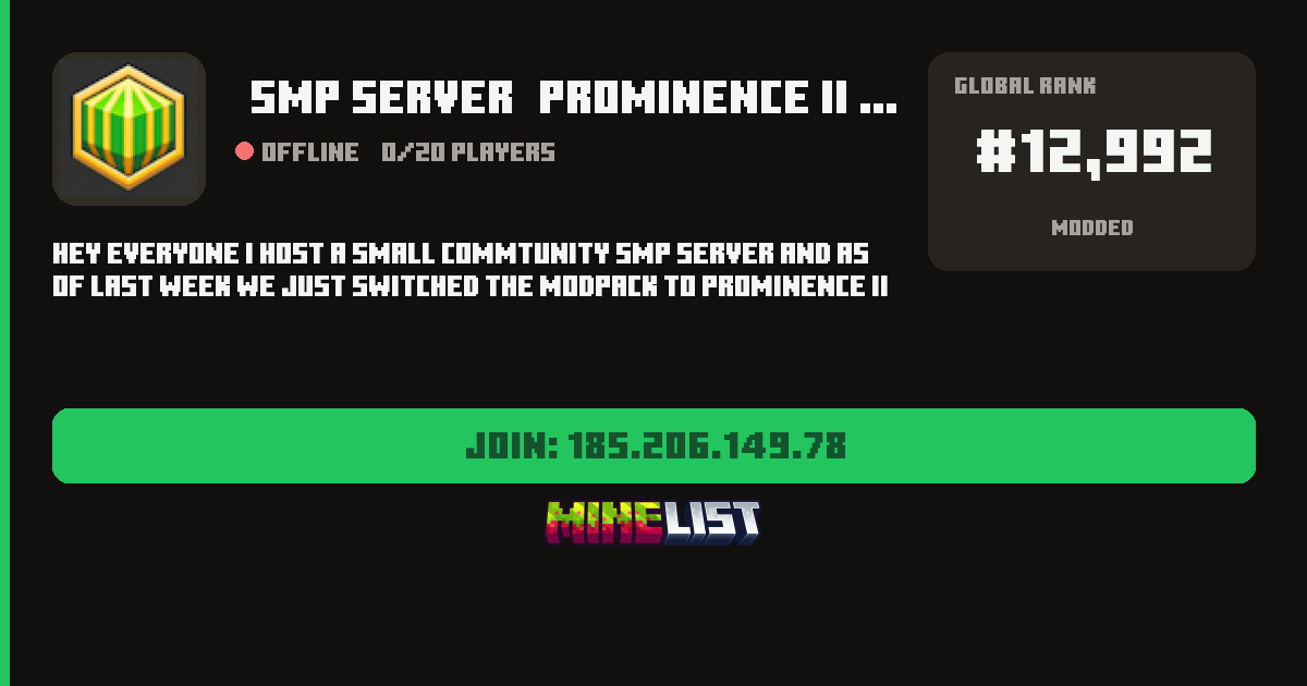 [SMP Server] Prominence II - Hasturian Era Server Minecraft Server IP ...