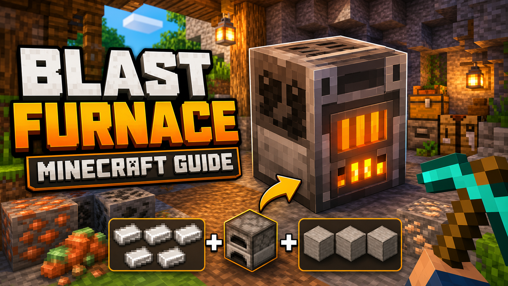 How to make a blast furnace in Minecraft
