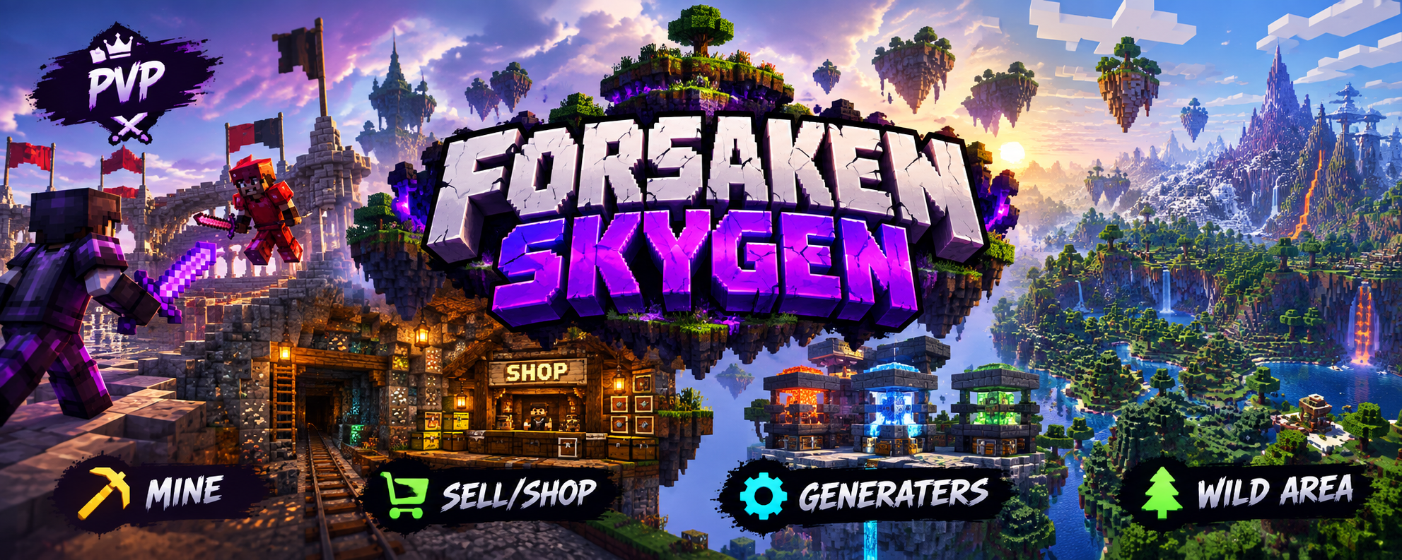 forsaken skygen Minecraft Realm Banner