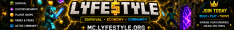 LyfeStyle Survival Minecraft Server banner
