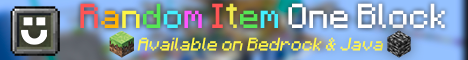 One Block Random Item Server Minecraft Server banner