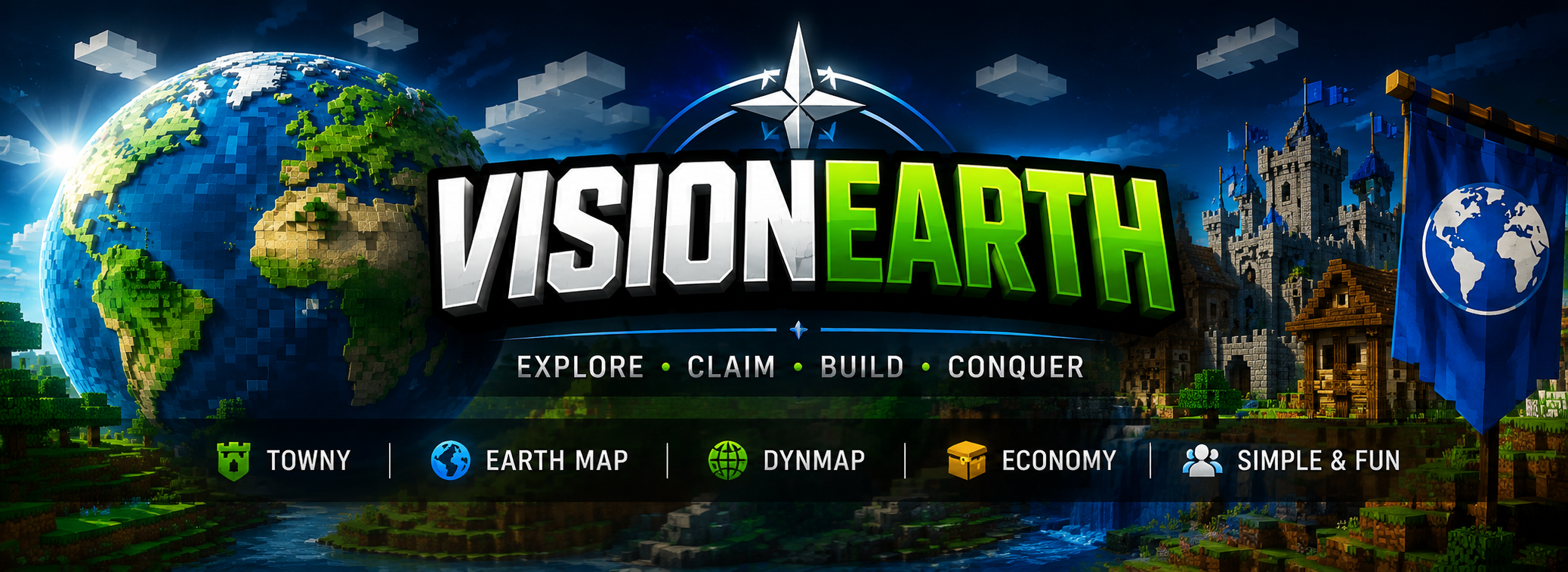 VisionEarth Minecraft Server banner