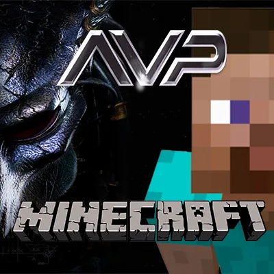 Alien VS Minecraft tag banner