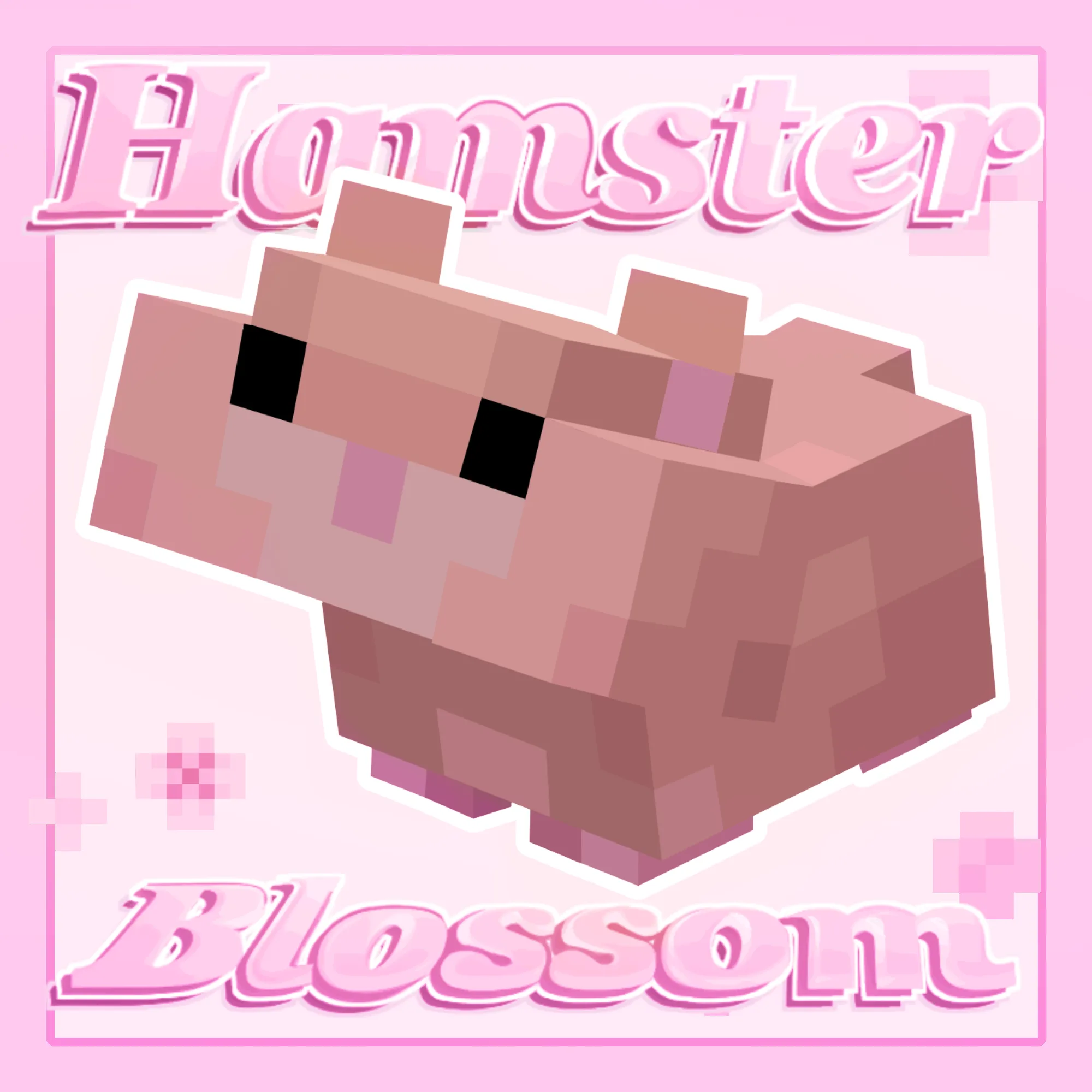 Hamster Blossom [Fabric] tag banner