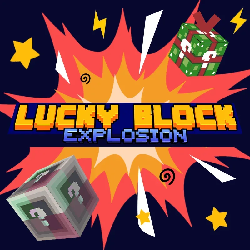 Lucky Block Explosion tag banner