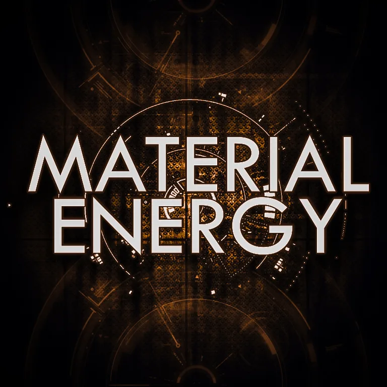 Material Energy Halloween tag banner